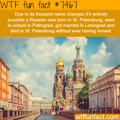 St. Petersburg name changes - FACTS