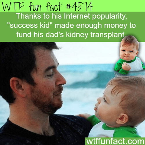 Success kid funds his dad’s kidney transplant -   WTF fun facts