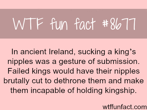 Sucking a King’s nipples - WTF fun facts