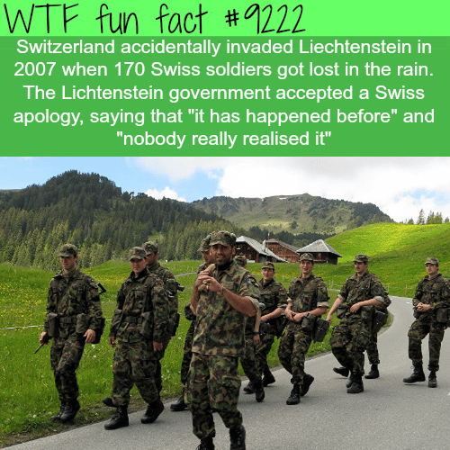 Switzerland invasion of Liechstenstein - WTF Fun Fact