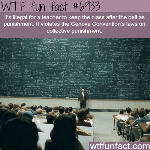 Teacher can’t keep the class after the bell rings - WTF fun fact