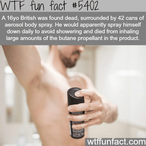 Teen found dead after after using too much body spray - WTF fun facts