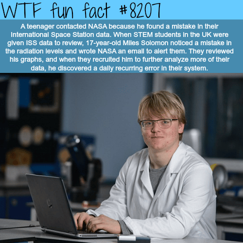 Teenager Miles Solomon corrects NASA’s data - WTF fun fact