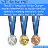 the 2010 vancouver winter olympic medals were the