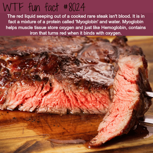 The “blood” out of a cooked steak - WTF fun fact