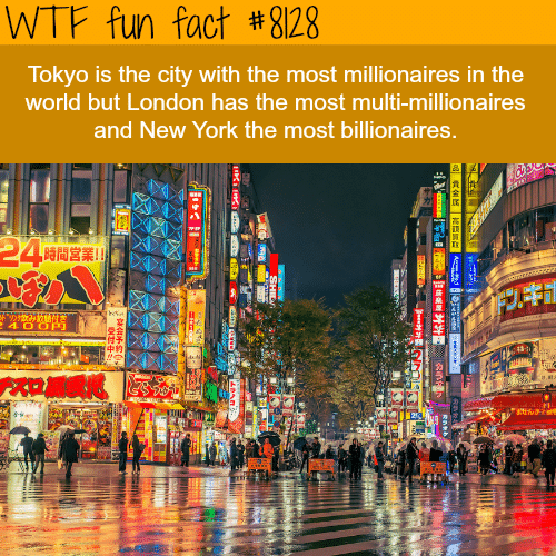 The city with most millionaires - WTF fun facts