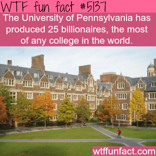 The college that produced the most billionaires - WTF fun facts