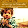 the cost of eliminating world hunger wtf fun