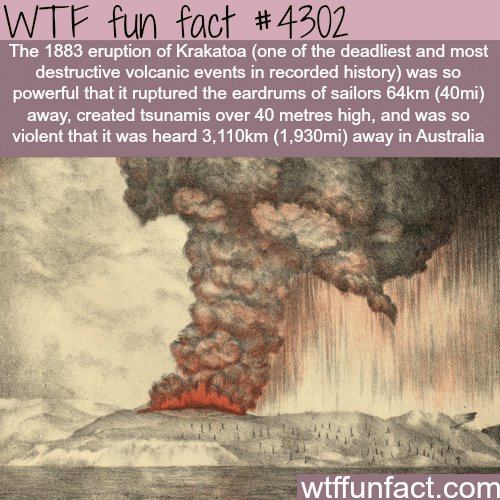 The eruption of Kakatao -  WTF fun facts
