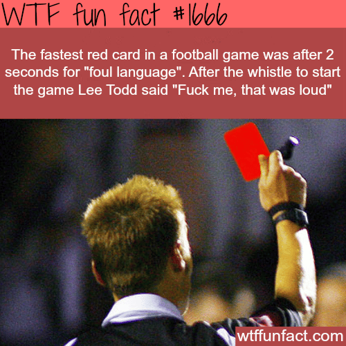 The fastest red card in a football/soccer game - WTF fun facts