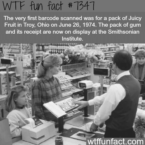 The first barcode scanned - WTF fun facts