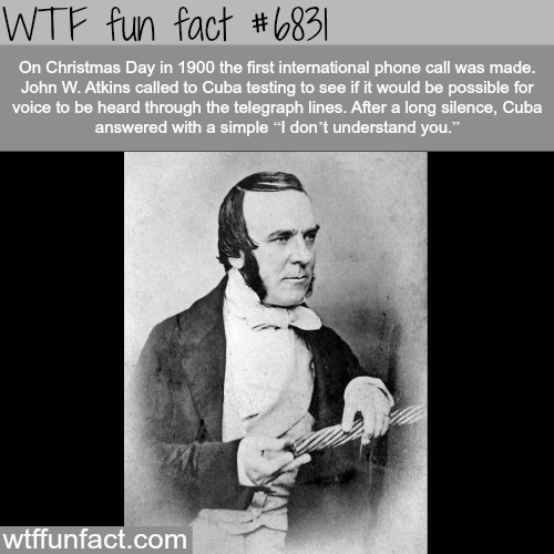 The first international phone call - WTF fun fact