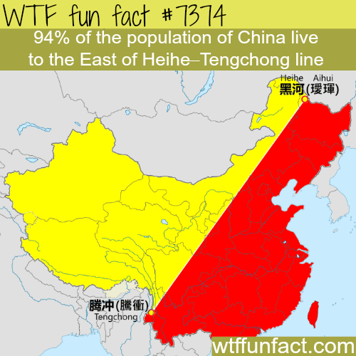 The Heihe-Tengchong line - WTF fun facts