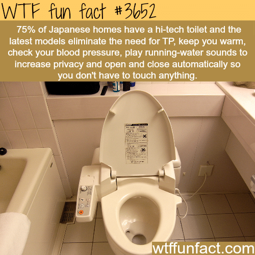 The Japanese high tech toilets -  WTF fun facts