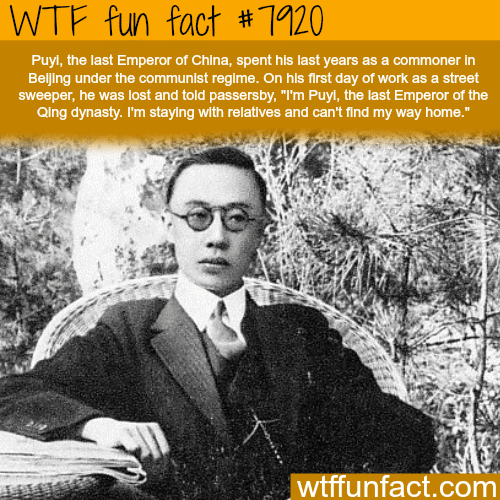 The last Emperor of China - WTF fun facts
