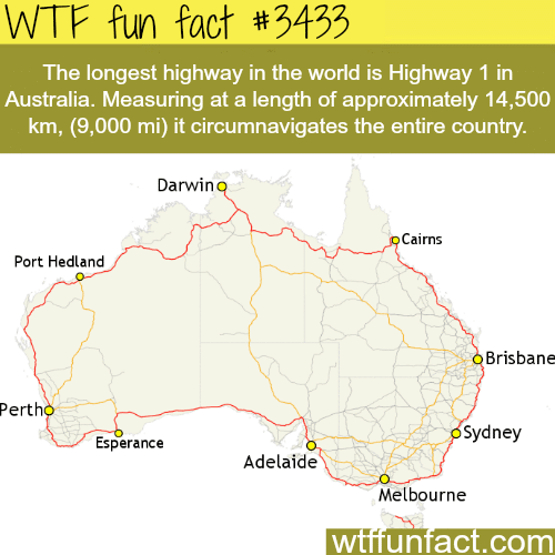 The longest highway in the world -  WTF fun facts