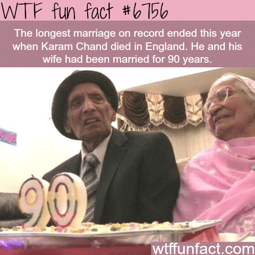 The longest marriage on record ended this year - WTF fun fact