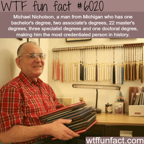 The man with the most degrees in the world - WTF fun facts