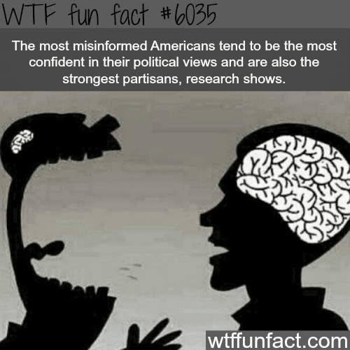 The most misinformed Americans have the strongest views - WTF fun facts