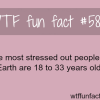 the most stressed out age group wtf fun facts