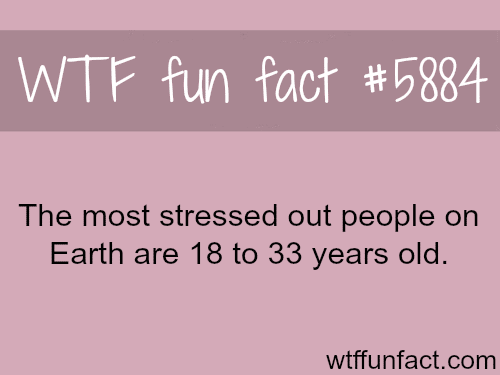 The most stressed out age group - WTF fun facts