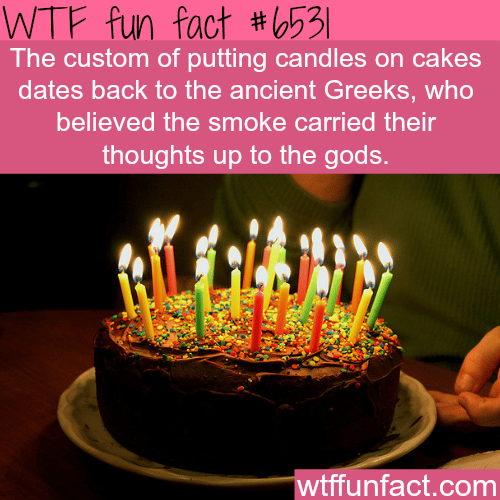 The origin of birthday candles - WTF fun facts