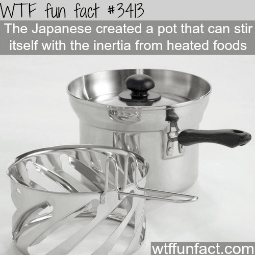 The pot that can stir itself -  WTF fun facts