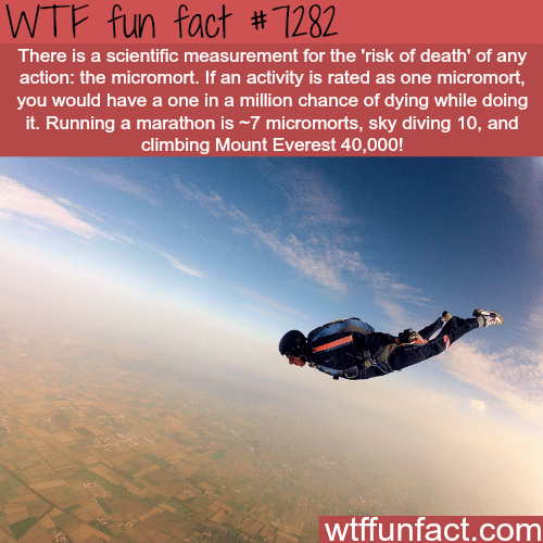 The “risk of death” measurement; micromort - WTF fun fact