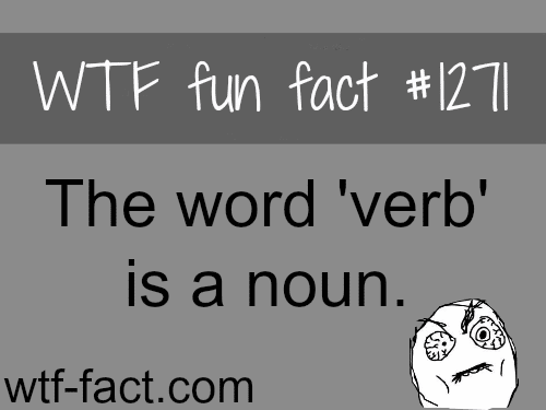 The word ‘verb' is a noun.