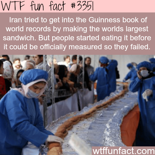 The world’s largest sandwich -  WTF fun facts