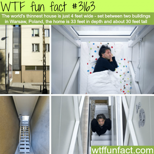 The world’s thinnest house -  WTF fun facts
