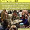 things that homeless shelter needs wtf fun facts