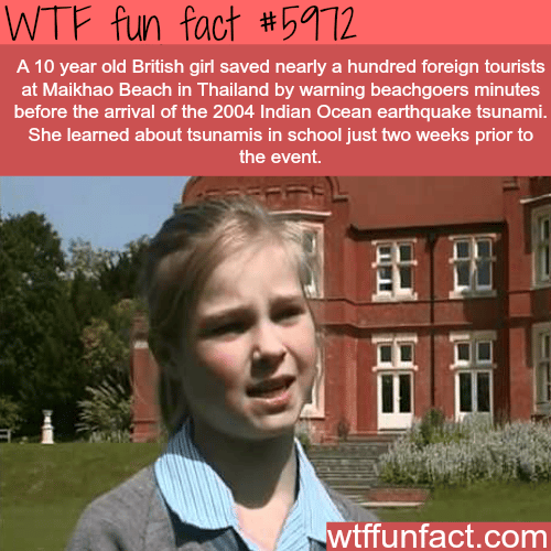 This 10 years old girl saved 100s of tourists from tsunami - WTF fun facts