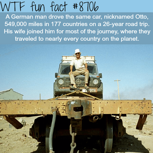 This man drove the entire planet in the same car - WTF fun facts