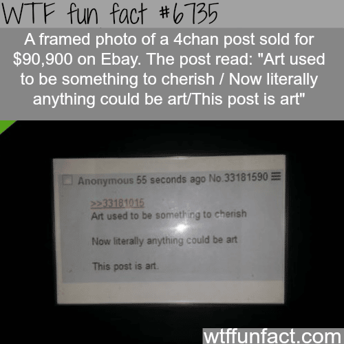 This piece of “art” was sold for $90