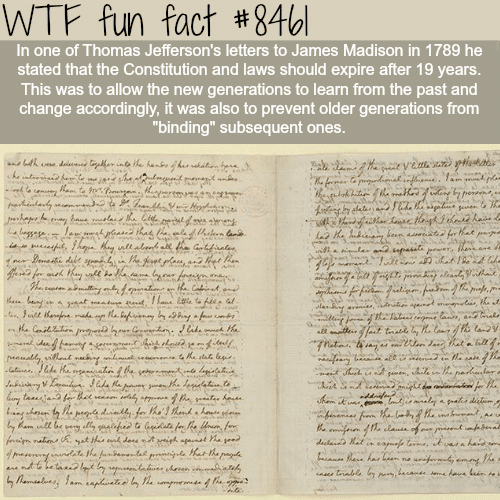 Thomas Jefferson’s letters to James Madison - WTF fun facts