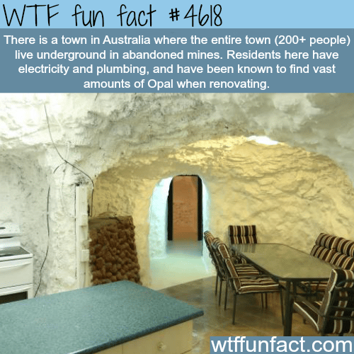 Town in Australia where all people live underground - WTF fun facts