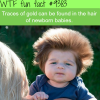 traces of gold can be found in baby hair wtf fun