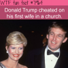 trump cheated on his first wife in a church wtf