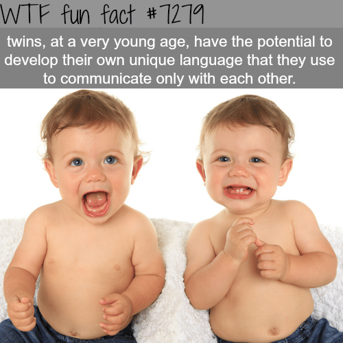 Twins can have their own language - WTF fun fact