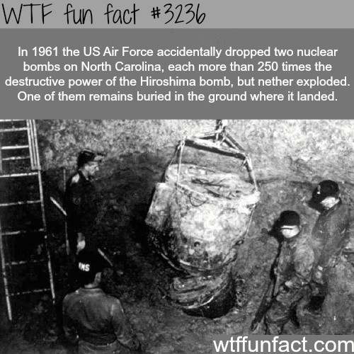 Two atomic bombs dropped over North Carolina -  WTF fun facts