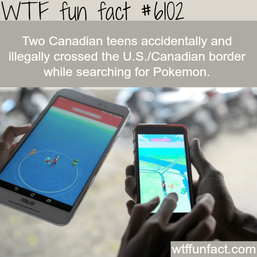 Two Canadian teenagers crossed the borders because Pokemon- WTF fun facts