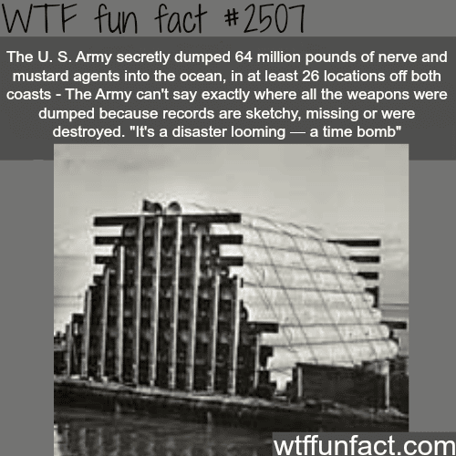 U.S army dumped nerve agents into the ocean - WTF fun facts