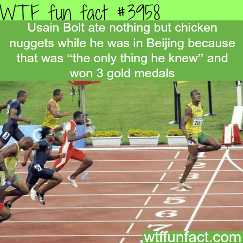 Usain Bolt’s diet during the Olympics - WTF fun facts
