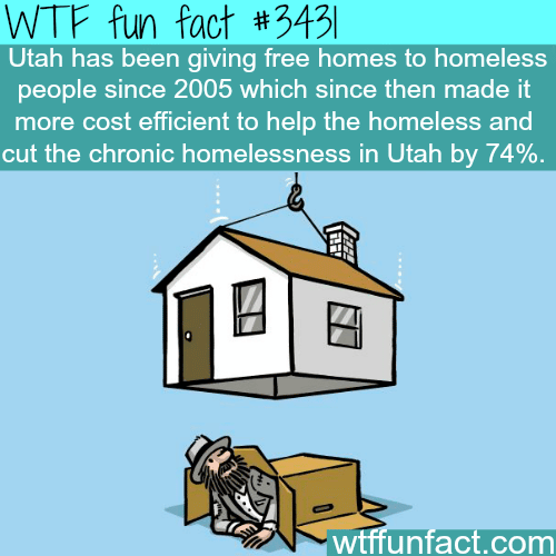 Utah’s solution to the homeless problem -  WTF fun facts