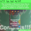 uwgb sends acceptance snapchats wtf fun fact