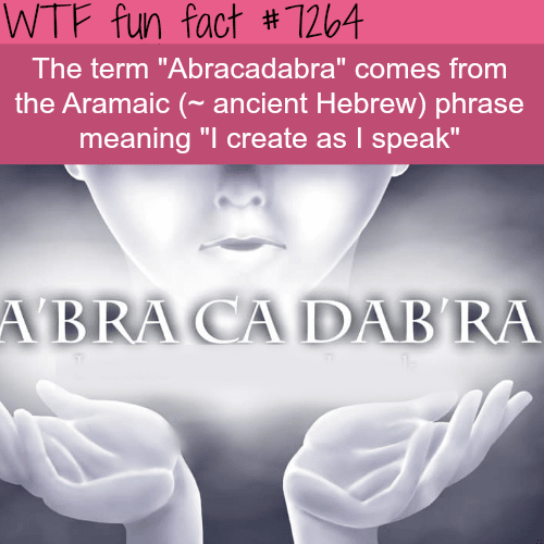 What does Abracadabra mean - WTF fun fact