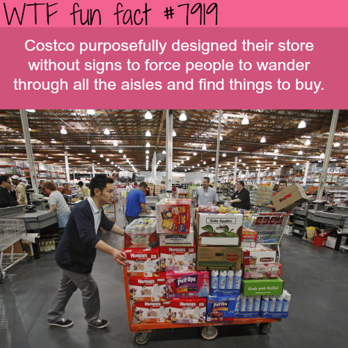 Why Costco doesn’t have signs in their stores - WTF fun facts
