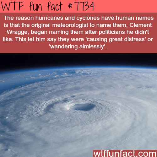 Why hurricanes have human names - WTF fun facts
