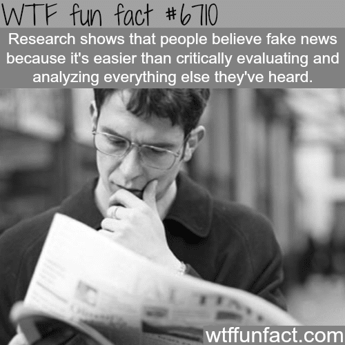 Why people believe fake news - WTF fun fact